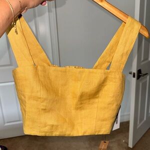 Reformation Linen Crop Top